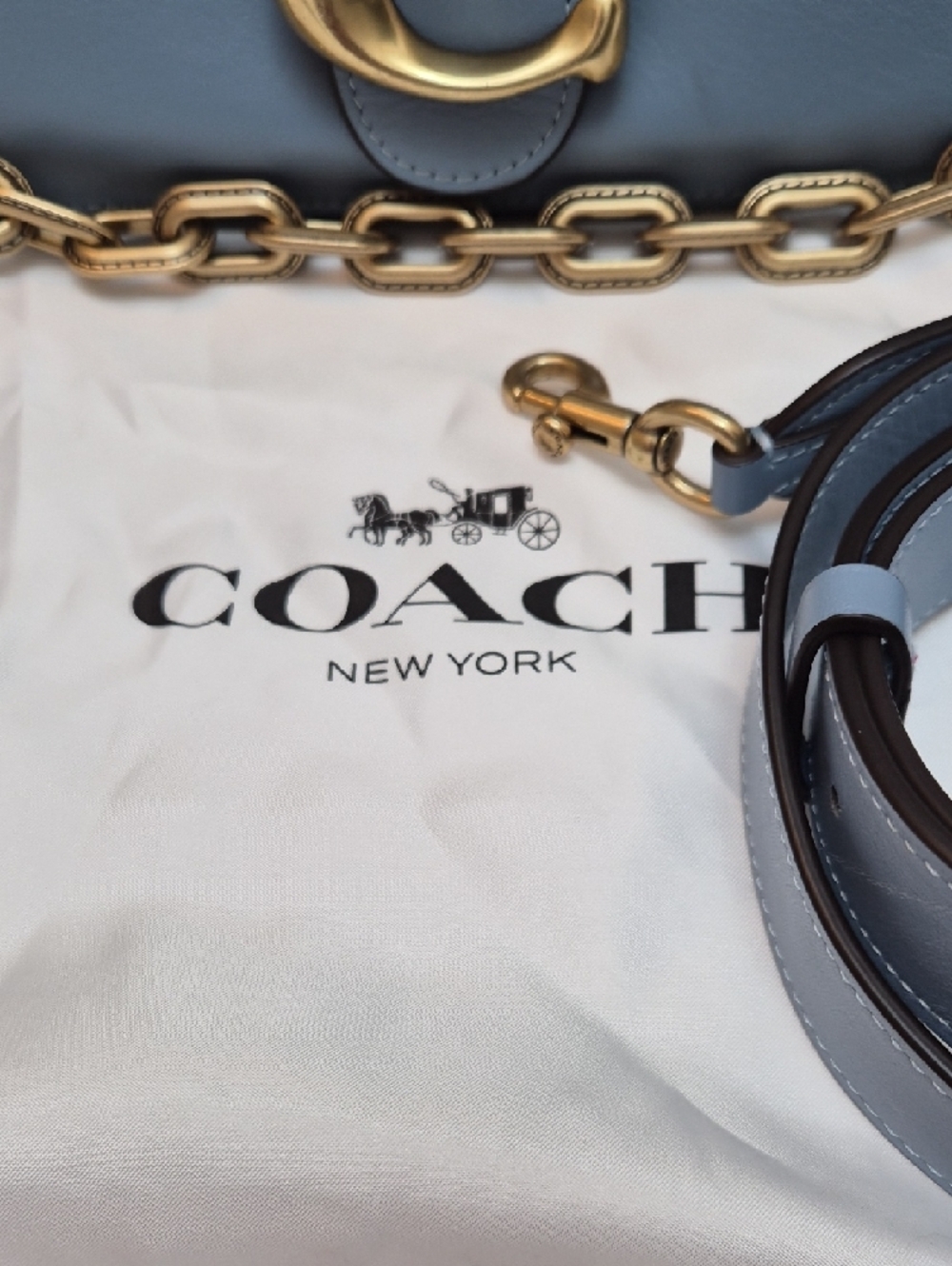 Coach Tabby Chain Purse In Bluebell - Picture 4 of 12